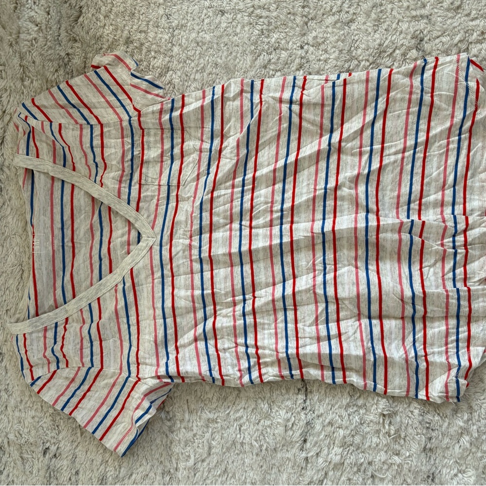Striped V-Neck T-Shirt